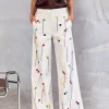 Beaded Wide Leg Pants