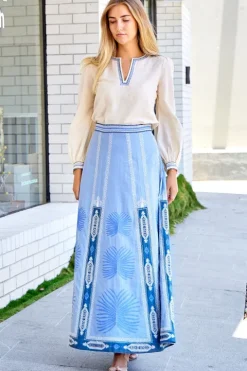 Camille Chios Embroidery Skirt