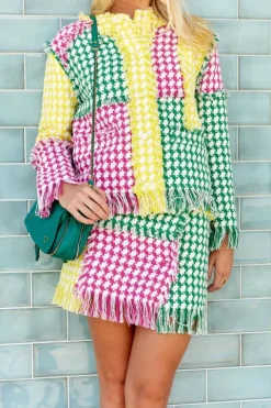 Colourblock Tweed Jacket - FINAL SALE