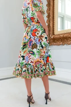 Floral Print Midi Skirt