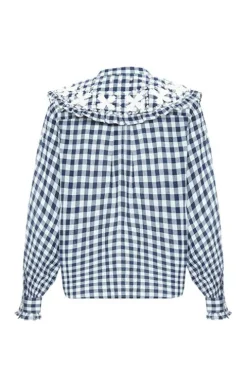 Gina Gingham L/Slv Blouse - FINAL SALE