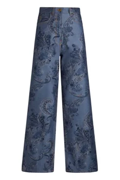 Jacquard Wide Leg Jean