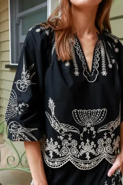 Kingsley Embroidery L/SLV Blouse