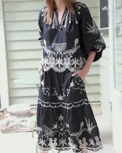 Kingsley Embroidery L/SLV Blouse