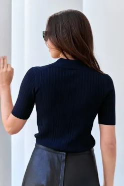 Knit Polo Top