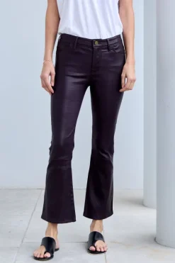 Le Crop Mini Boot Leather Pant