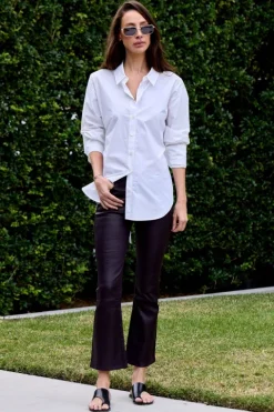 Le Crop Mini Boot Leather Pant