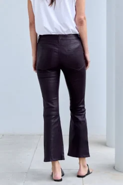 Le Crop Mini Boot Leather Pant