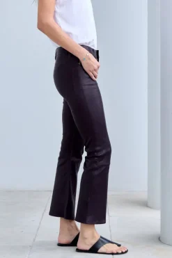 Le Crop Mini Boot Leather Pant