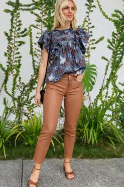 Le High Straight Leather Pant