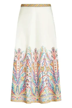 Paisley Print Cotton Skirt