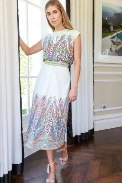 Paisley Print Cotton Skirt