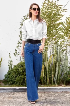 Re-Worked Eva Double Waistband Jean
