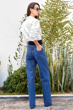 Re-Worked Eva Double Waistband Jean