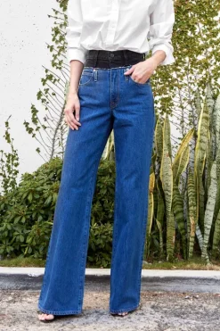 Re-Worked Eva Double Waistband Jean