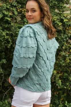 Shannon Scallop L/S Blouse - FINAL SALE