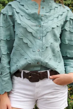 Shannon Scallop L/S Blouse - FINAL SALE