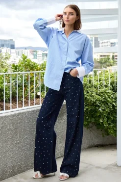 Studded Poplin Shirt
