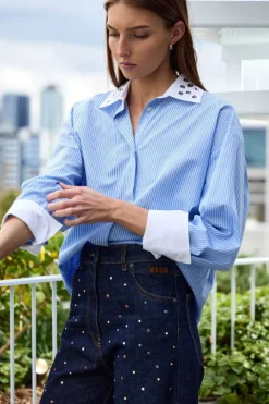 Studded Poplin Shirt